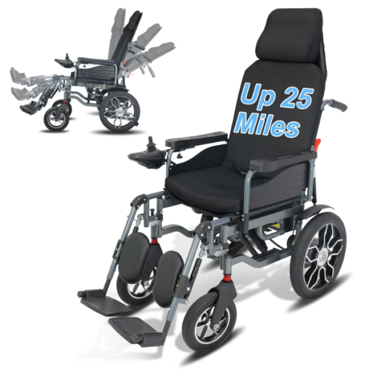 Reclining electric wheelchair