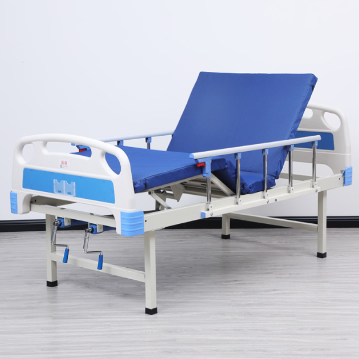 Hospital bed double crank